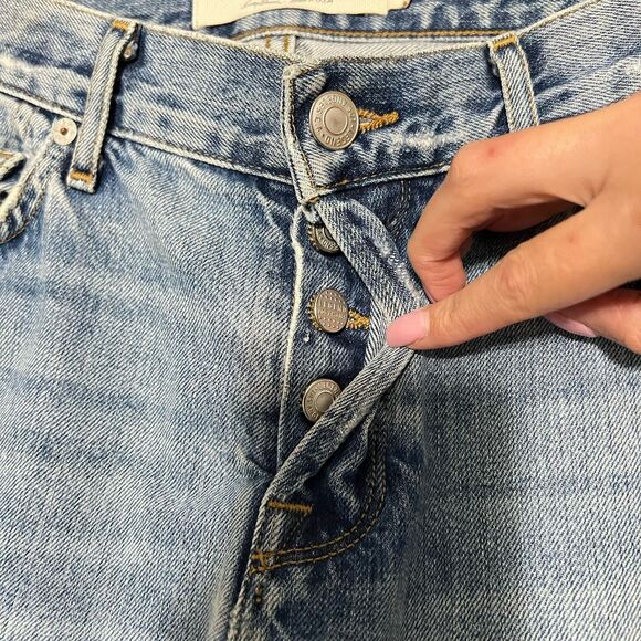 Legend Lucky Brand Solano Jeans Size 2 / 26 Blue Vintage Straight Mixed Denim - Picture 5 of 12